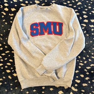 SMU appliqué champion sweatshirt